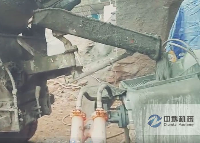 車載式雙噴頭濕噴機施工現(xiàn)場-1