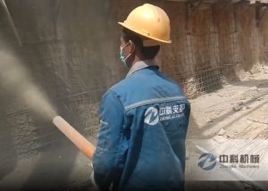 基坑支護(hù)濕噴機施工視頻