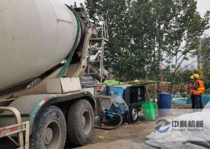 混凝土泵送濕噴機(jī)施工現(xiàn)場(chǎng)