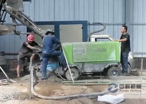 小型液壓濕噴機(jī)施工現(xiàn)場(chǎng)