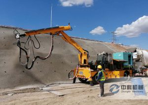 中交一公局混凝土濕噴臺車施工現(xiàn)場（2）