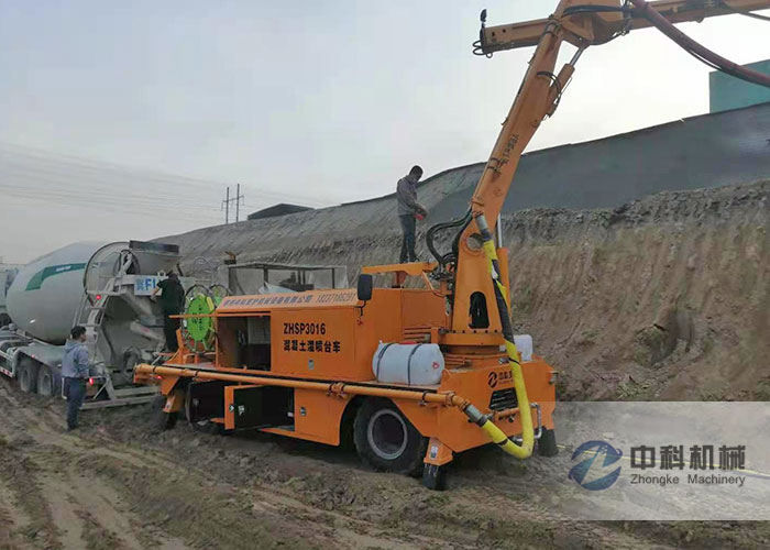 雄安新區(qū)混凝土濕噴機(jī)械手施工現(xiàn)場(chǎng)-1