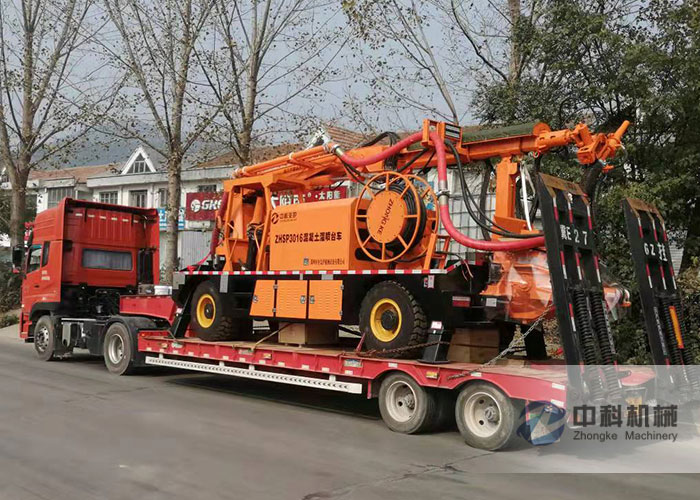 工程底盤(pán)濕噴臺(tái)車(chē)施工現(xiàn)場(chǎng)-2